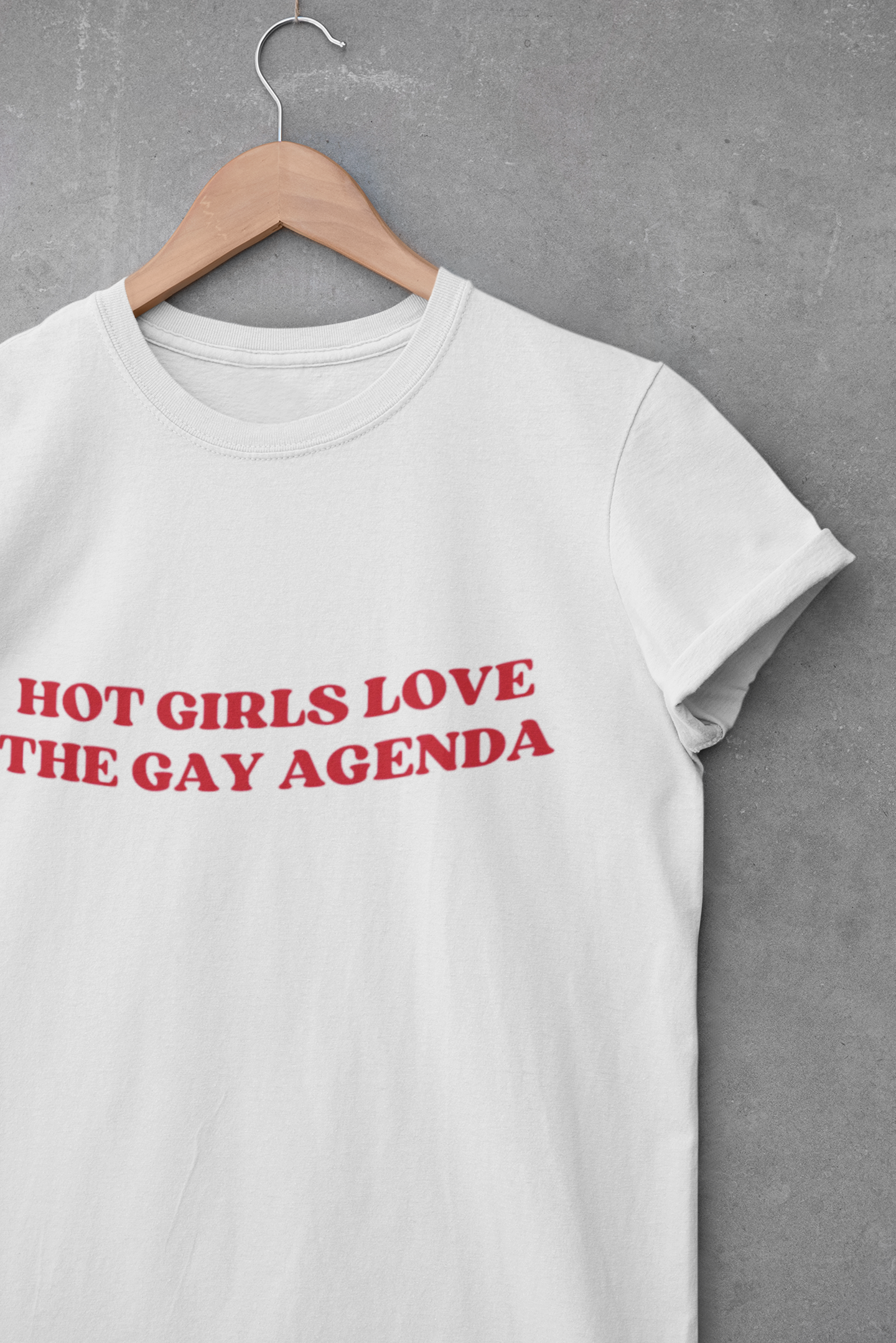 HOT GIRLS LOVE THE GAY AGENDA baby tee