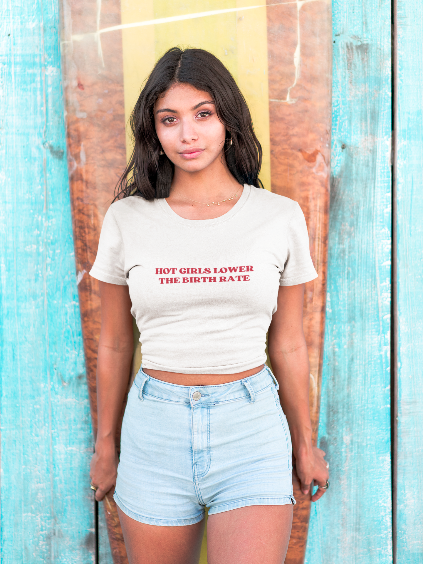 HOT GIRLS LOWER THE BIRTH RATE baby tee