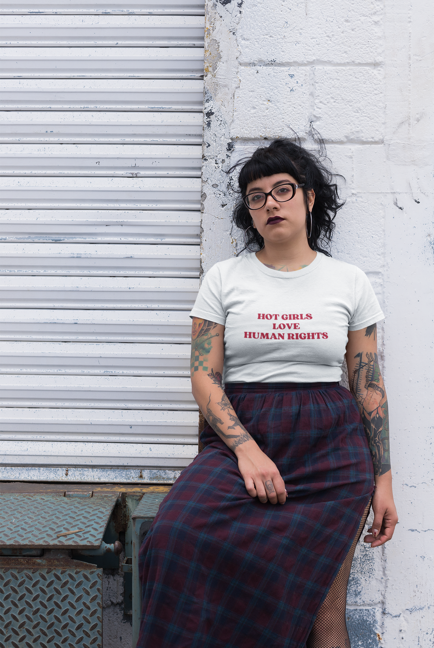 HOT GIRLS LOVE HUMAN RIGHTS baby tee
