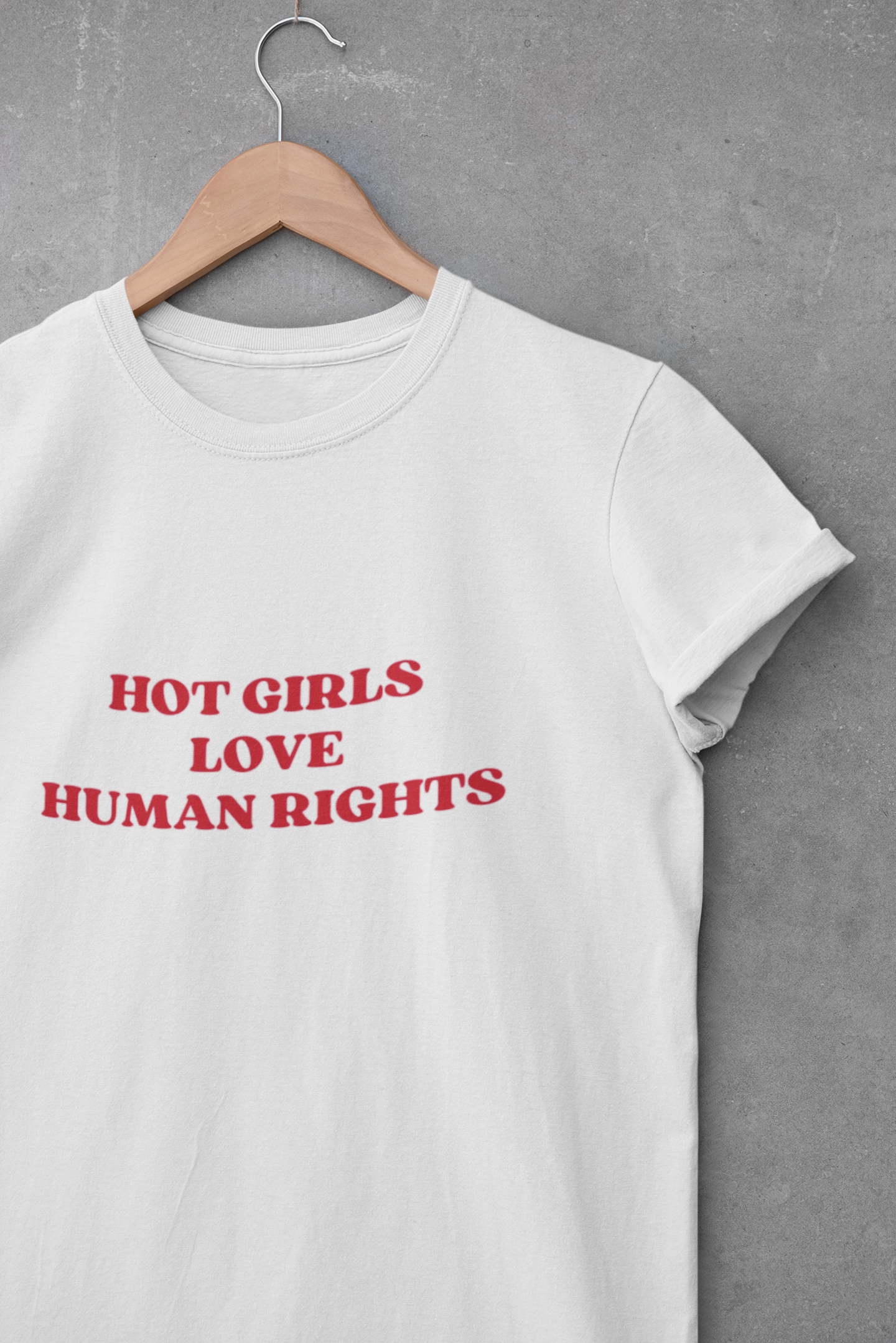 HOT GIRLS LOVE HUMAN RIGHTS baby tee