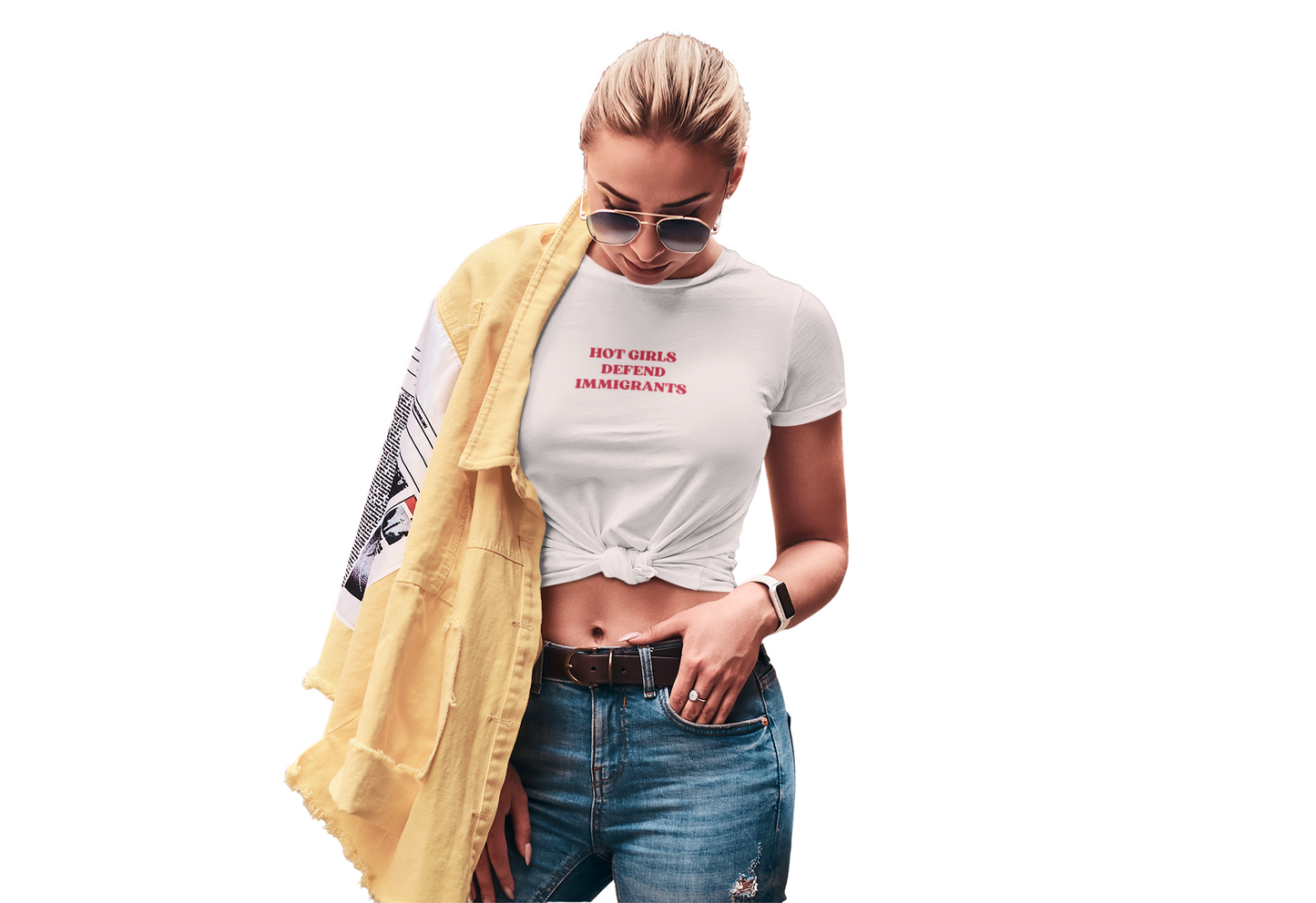 HOT GIRLS DEFEND IMMIGRANTS baby tee