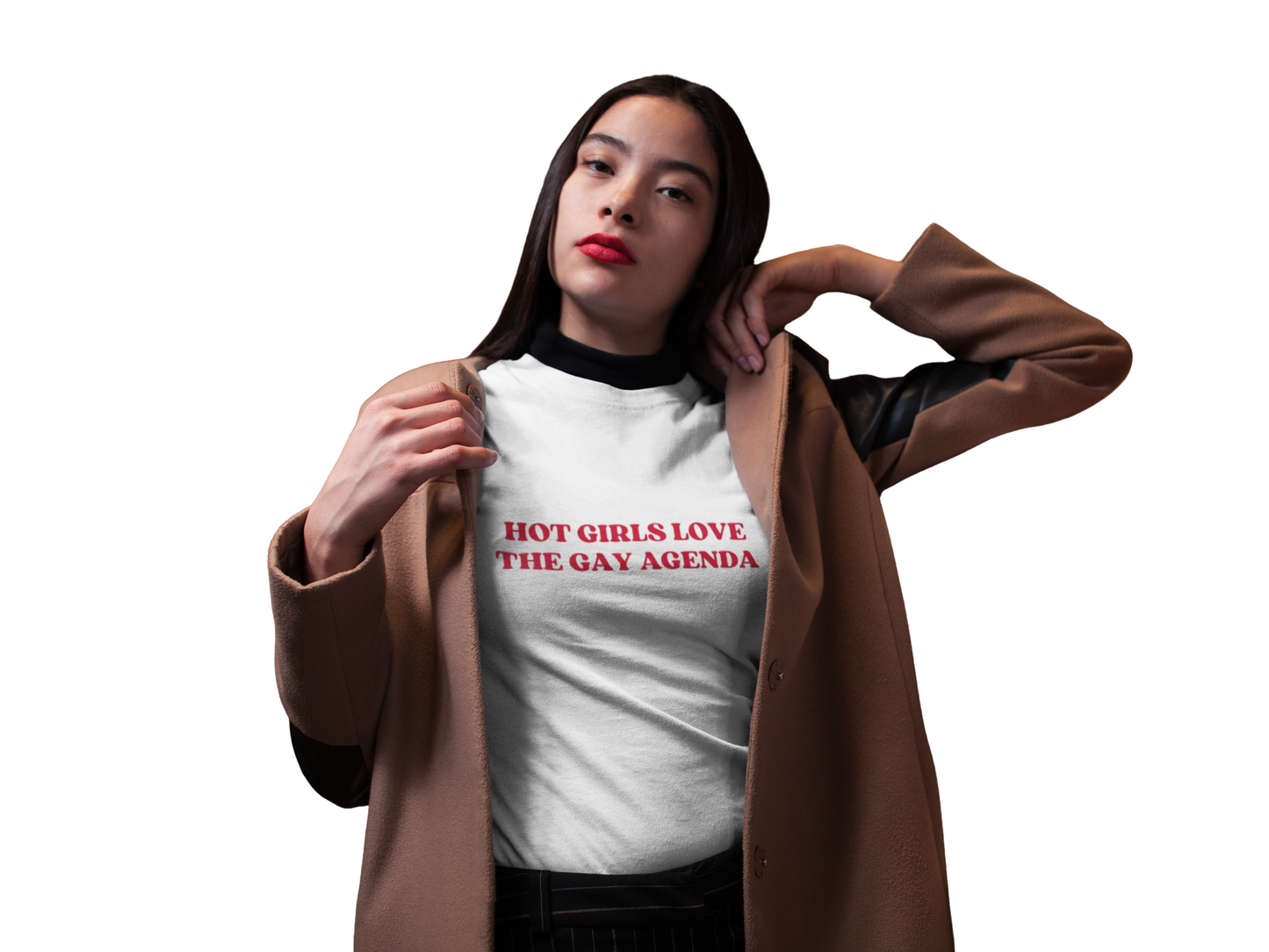 HOT GIRLS LOVE THE GAY AGENDA baby tee